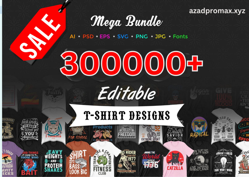 Editable T-Shirt Designs Mega Bundle